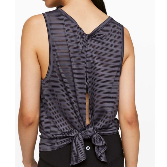 Lululemon Meet Halfway Tank Striped Moonwalk Top